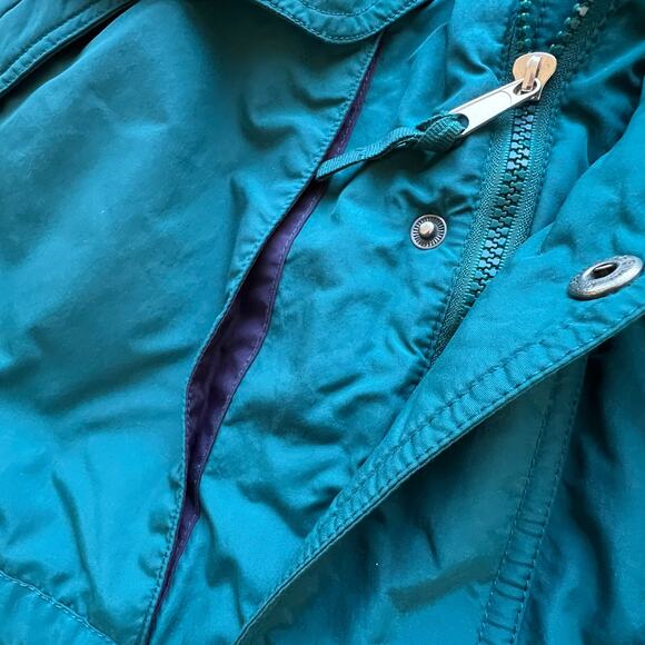 Vintage 90s CB Sports Parka Puffer Jacket Green Purple L Winter Spring Ski Gorp - Picture 11 of 14